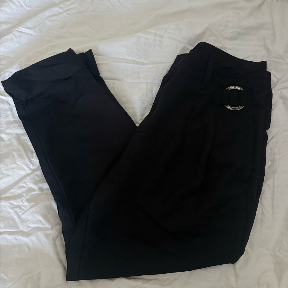 Soundgirl Black Trousers with Belt Loop